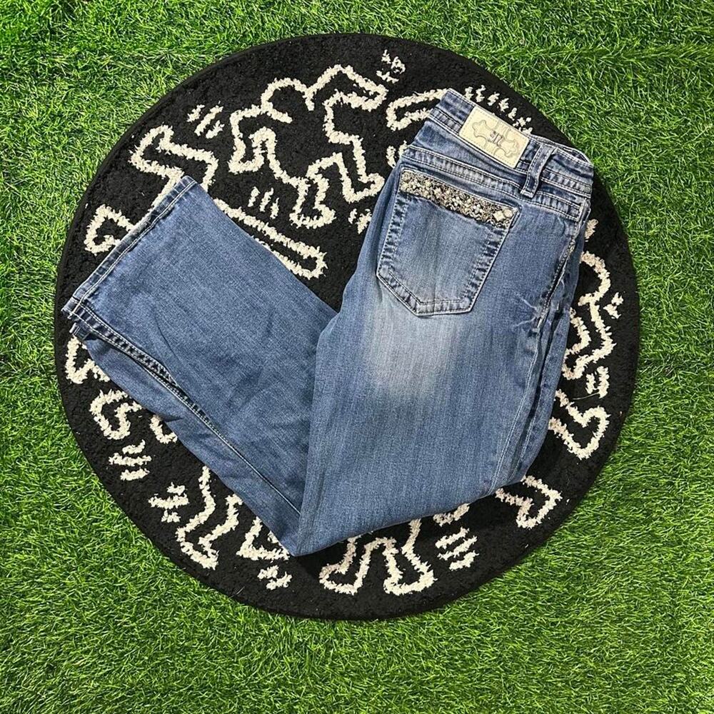 Women’s 2000s Miss Me brand Chloe Bootcut Y2K Denim Jeans - 34x32 (Width/Length)